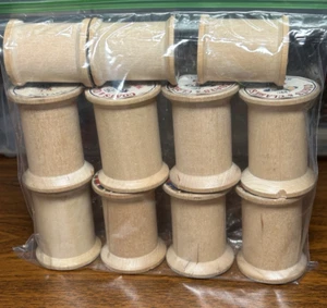 Coats & Clark Wooden thread mix 11 Empty spools 8-1 1/2 x 1 1/4 empty - Picture 1 of 9