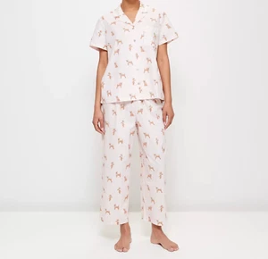 Ladies size XL size 16 Poplin COTTON 7/8 pants summer dog pyjamas NEW 1942 - Picture 1 of 5