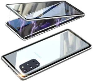 Coque Magnétique Verre Trempé pour Samsung S21 S20 S10 S9 S8 Note 8 9 10 Lite - Photo 1/13