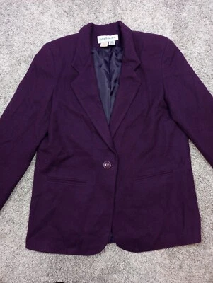 Norton McNaughton Jacket Women's Size 8 100% Wool Purple Coat Fast Shipping - Image 1 of 4