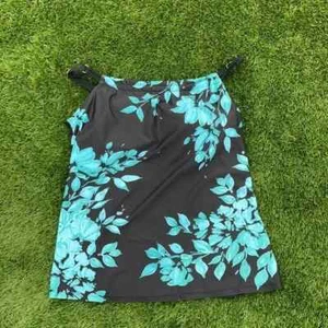 Blue & Black Bikini Tank Top Ladies Size XL - Picture 1 of 6
