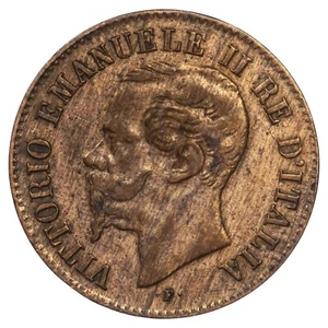 Italie 2 centesimi 1861 M bronze SUP Victor-Emmanuel II pièce monnaie italienne - Imagen 1 de 2