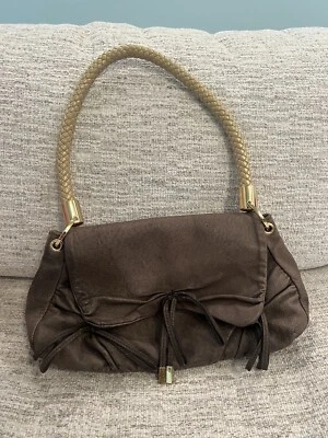 Bolsa de ombro de couro preta Gianni bini - Imagem 1 de 4