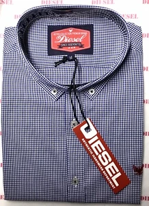 Diesel Blue Checked Shirt Reggie Retro Collection Shirt Age 14 Long Sleeves - Picture 1 of 4