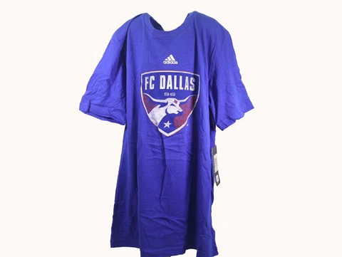 FC Dallas Official MLS Adidas Apparel Kids Youth Size Distressed T-Shirt New Tag Cover