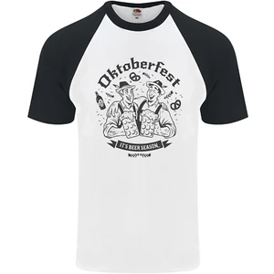 Oktoberfest Its Beer Season Mens s/S Baseball T-Shirt - Picture 1 of 50