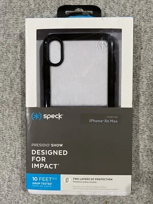 Auténtica funda Speck Presidio Show para iPhone XS MAX - NEGRA TRANSPARENTE Foto 1 de 2