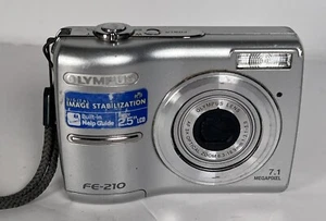 Olympus FE 210 Digital Camera Silver 7.1MP AA Battery Powered For parts only - Picture 1 of 9