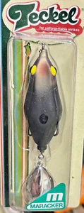 Teckel MARAKER Frog Weedless Blade Tail Topwater Barschköder #003 schwarz blau - Bild 1 von 6