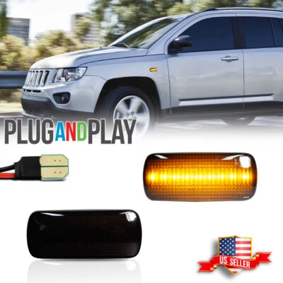 Luces de señalización LED delanteras ámbar para Jeep Commander 06-10 y Jeep Liberty 08-12 Foto 1 de 4