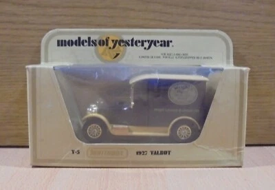 MATCHBOX MODELS OF YESTERYEAR VTG DIECAST VAN WRIGHT'S 1927 TALBOT - Image 1 of 4