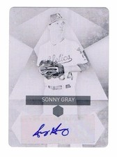1/1 Printing PLATE TOPPS BLACK SONNY GRAY 2014 Autographed Signed Baseball Card