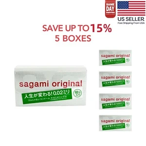 Sagami Original 002 10pcs Ultra Thin Condom 0.02 mm (5 BOXES) - US seller - Picture 1 of 5
