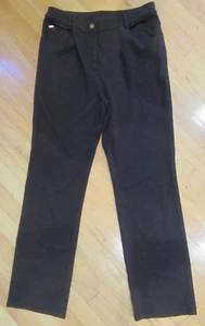 St. John Knits Dressy Casual Classic Stretch Fit Straight Leg Pants Brown sz 8 - Picture 1 of 6