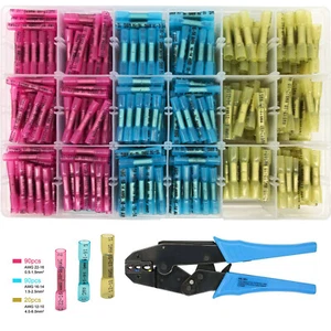 200/100x Heat Shrink Butt Splice Wire Connectors Crimp Seal Electrical Terminals - Picture 1 of 15