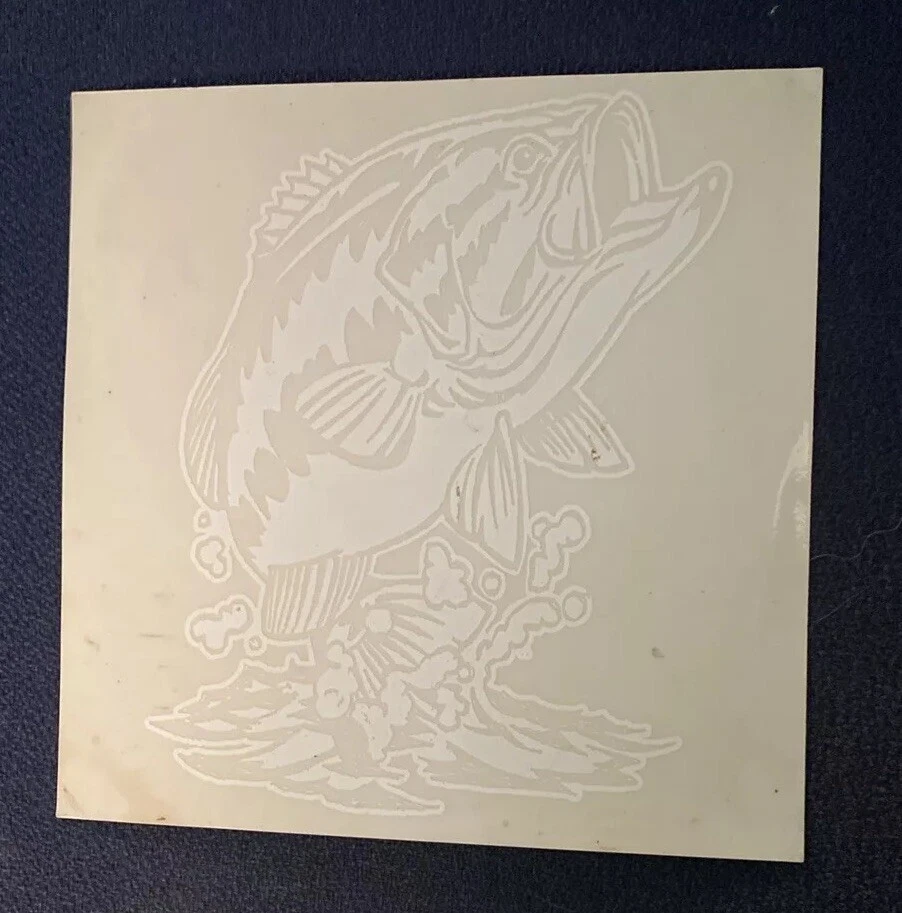 Fishing Sticker - White Leaping Largemouth Bass 5 x 5 inch ✨Free Shipping✨ - Изображение 1 из 2