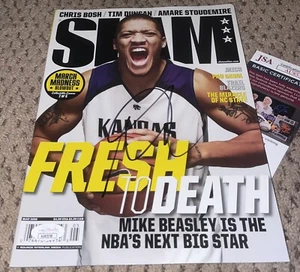 MICHAEL BEASLEY SIGNED SLAM MAGAZINE KANSAS STATE BASKETBALL JSA AUTOGRAPH KSU - Picture 1 of 1