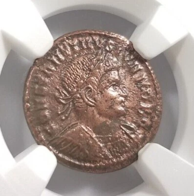 Constantine II Roman Empire BI Nummus AE3/4 NGC XF Ancient Epfig Hoard Pedigree - Image 1 of 4