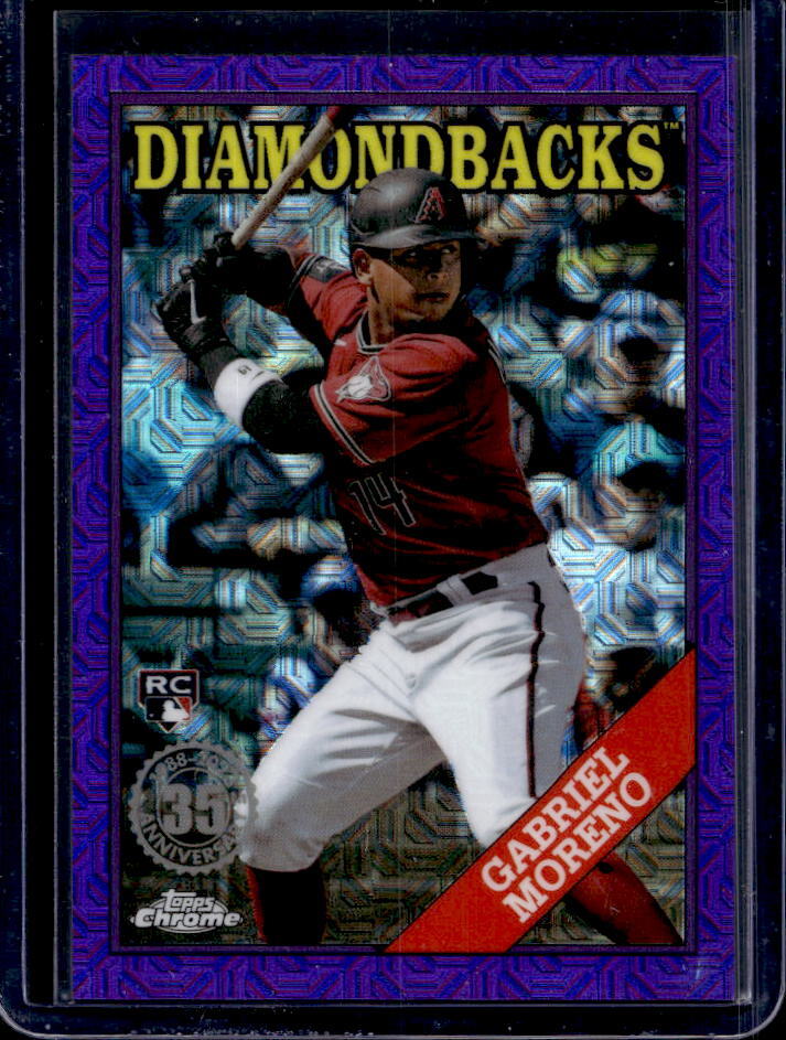2023 Topps Chrome Silver Pack Gabriel Moreno 1988 Purple Refractor RC #58/75