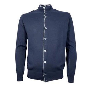 CASHMERE COMPAN Strickjacke Strickjacke IU205909 1510 Kaschmir Wolle und Seide Farbe Blau - Bild 1 von 3