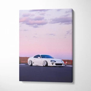 Toyota Supra MK4 High Resolution Museum Quality Vertical Automotive Canvas Print - Picture 1 of 14