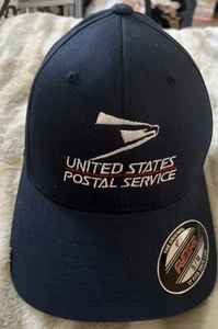 USPS Post Service Yupoong blau Trucker Flexfit blaue Mütze Größe S/M. NEU - Bild 1 von 4