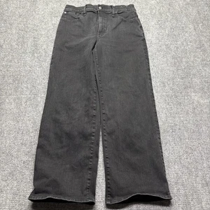 Madewell Jeans Womens 31 (32x28) Black Perfect Vintage Wide Leg Skater Baggy - Picture 1 of 14
