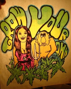 GROW YOUR OWN VINTAGE 1970's HEADSHOP IRON ON TRANSFER -NICE, B-26 - Picture 1 of 2