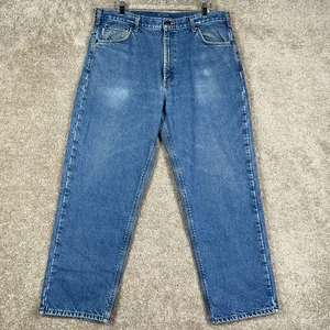 Carhartt Flannel Lined Jeans Mens 38x30 Relaxed Fit Straight Leg 14806 - Picture 1 of 11