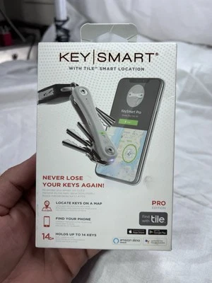 KeySmart - Compact Key Holder Pro w/LED Light - Tile Smart Location - Smart Key - Image 1 of 2