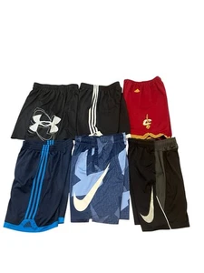 BOYS NIKE ADIDAS UNDER ARMOUR HUGE LOT SHORTS ATHLETIC BASKETBALL ACTIVE L 14-16 - Picture 1 of 22