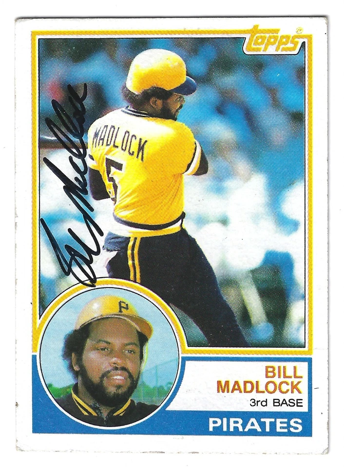 BILL MADLOCK PITTSBURGH PIRATES SIGNED CARD TIGERS RANGERS GIANTS DODGERS CUBS - Image 1 of 1
