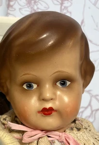 Seltene antike Puppe von Max Rudolph, Waltershausen – Keramikkopf, Massekörper - Bild 1 von 8