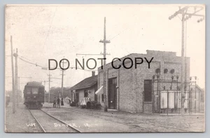 Denver IA Train Depot Station Train Arriving Locomotive Railroad Postcard N3 - Picture 1 of 2