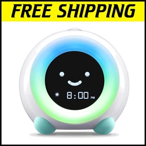 Arctic Blue Children's Alarm Clock: Multi-Functional Sleep Trainer & Night Light - Picture 1 of 9