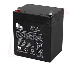 LongWay Batteria al Piombo 12v 4.5A 6FM4.5 AGM VRLA Ricaricabile Attacchi Faston - Bild 1 von 3