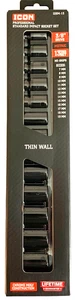 ICON (70432) 3/8" Drive Metric Professional Impact Socket Set 13-PC (FREE SHIPP) - Picture 1 of 4