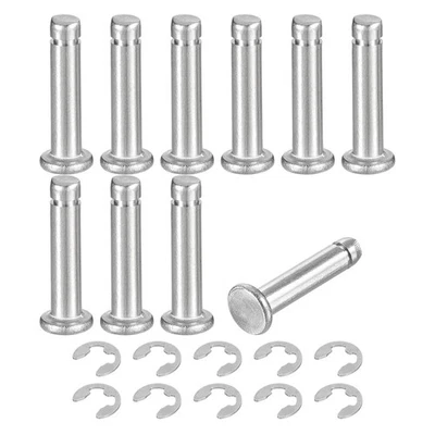 Juego de 10 pasadores de localización de anillo a presión de eje cilíndrico de acero inoxidable M4 x 18 mm Foto 1 de 4