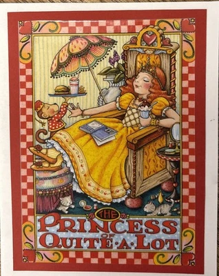 Mary Engelbreit Handmade Greeting Card-The Princess Of Quite A Lot - Image 1 of 3