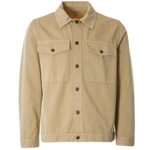 Nudie COLIN Utility Overshirt (XL) Oat Long Sleeve Button Shirt Cotton RRP £120 - Picture 1 of 8