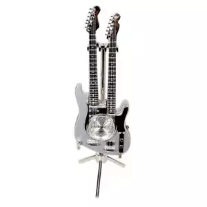 GDesign Artistic Twin Neck Guitar Design Functional Battery-Operated Clock - Foto 1 di 1