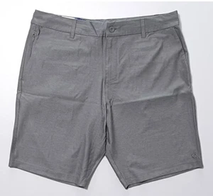 NWT Hang Ten Men’s Hybrid 4 Way Stretch Walkshort, Gray, Size 36 - Picture 1 of 6