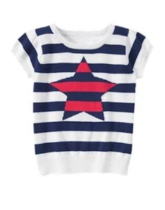 NWT GYMBOREE Star Spangled Summer July 4th S 5/6 M 7/8 L 10/12 Star Sweater Top - Picture 1 of 2
