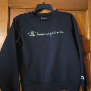Boys Youth Size Large Champion Sweatshirt with Black with Camo - Picture 1 of 3