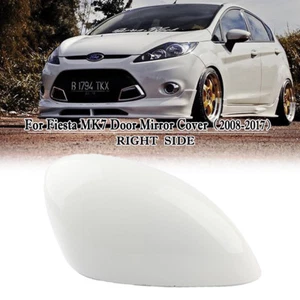 Cubierta de espejo retrovisor de puerta lateral derecho pasajero blanco para Ford Fiesta MK7 2008-2017 - Imagen 1 de 7