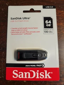 SanDisk 64GB Ultra Flair USB 3.0 Flash Drive NEW - Picture 1 of 2