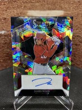2023 Select Rookie Signature Prizms Cracked Ice #1 James Wood /23 RC Auto X7282
