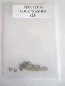 MS35333-35 Lock Washer Internal Teeth Plated Steel - Lot of 25 - Picture 1 of 4
