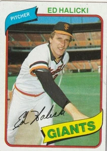 SPEDIZIONE GRATUITA-NRMINT-1980 Topps Ed Halicki San Francisco Giants #217 - Foto 1 di 1