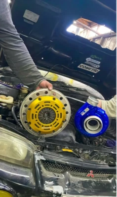 Racing Clutch Twin Disc Kit + Flywheel For 01-03 MAZDA PROTEGE MAZDASPEED TURBO - Image 1 of 4